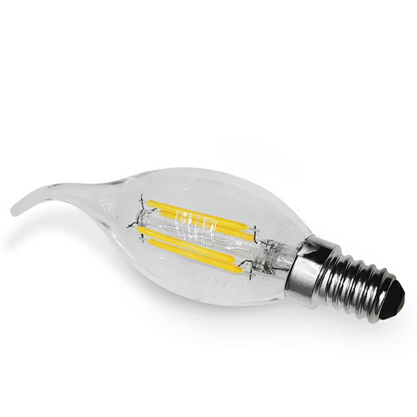 لامپ فیلامنتی اشکی 4 وات سرپیچ شمعی E14