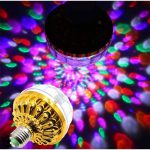 لامپ رقص نور گردان طلایی مدل 6 وات RGB